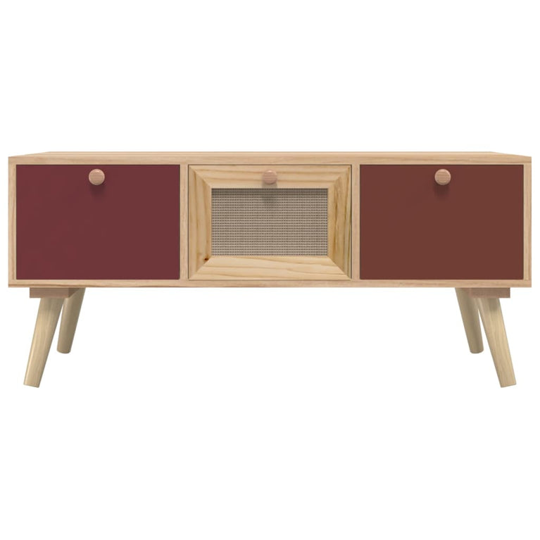 Salontafel met lades 80x40x35,5 cm bewerkt hout MeubelReus