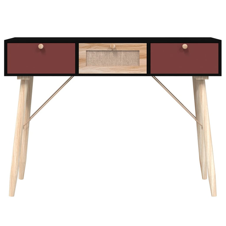 Wandtafel met lades 105x30x75 cm bewerkt hout MeubelReus