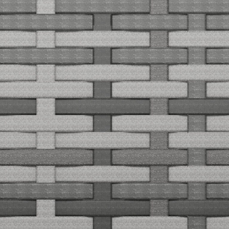 Tuinmiddenbank met kussens 2 st poly rattan grijs MeubelReus