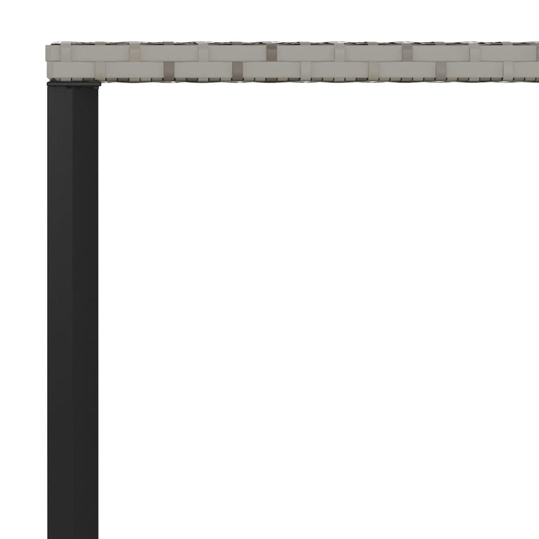 2-delige Tuinset met kussens poly rattan grijs MeubelReus