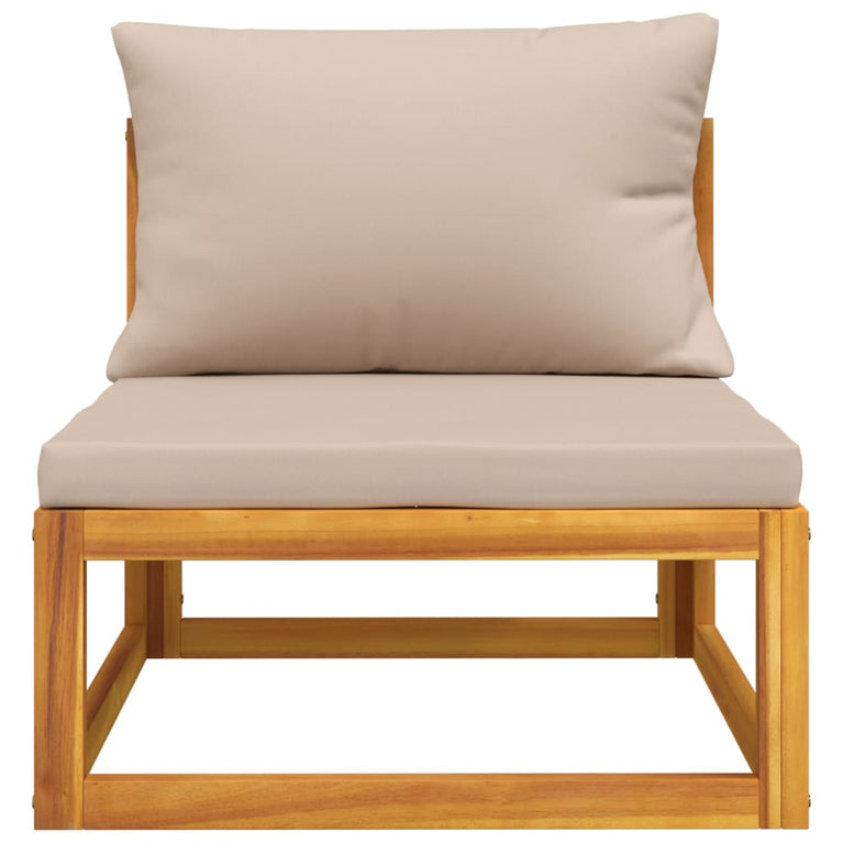 2-delige Loungeset met kussens massief acaciahout MeubelReus