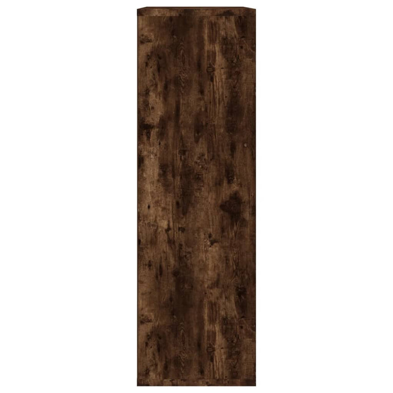Boekenkast/dressoir 50x25x80 cm bewerkt hout gerookt eikenkleur