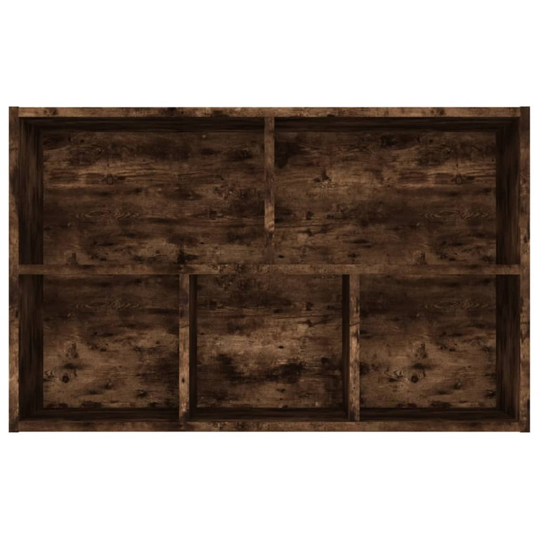 Boekenkast/dressoir 50x25x80 cm bewerkt hout gerookt eikenkleur