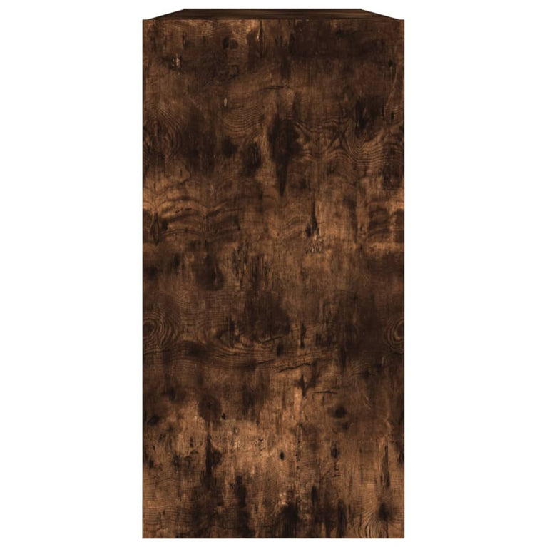 Boekenkast/dressoir 50x25x80 cm bewerkt hout gerookt eikenkleur