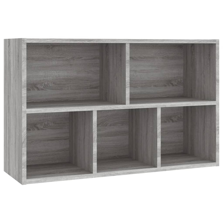 Boekenkast/dressoir 50x25x80 cm bewerkt hout sonoma grijs MeubelReus