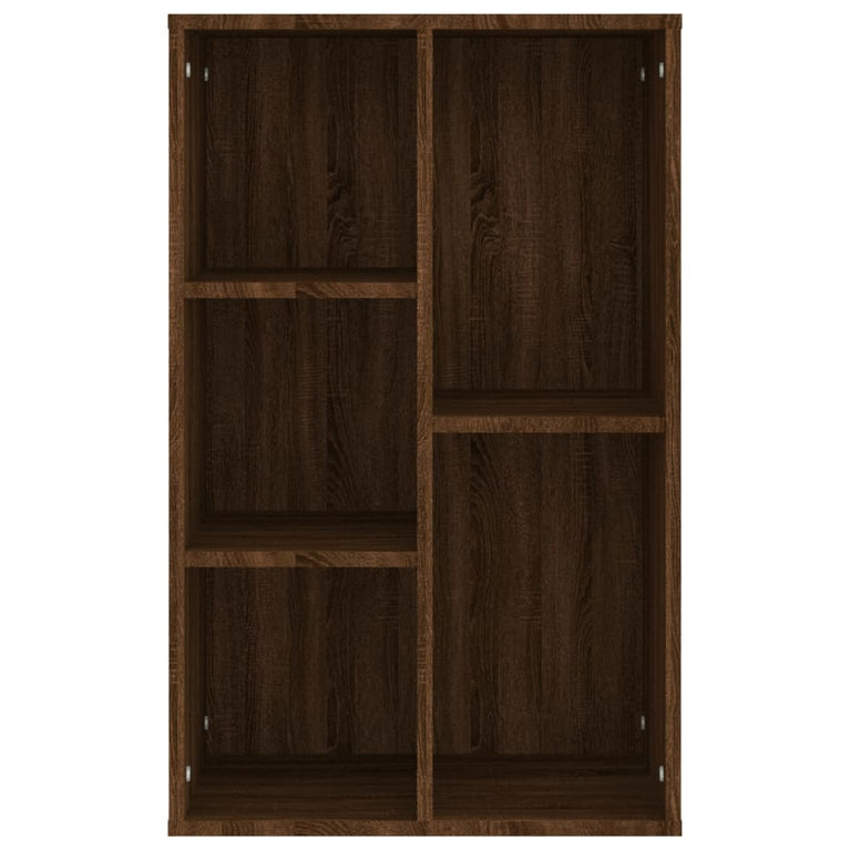 Boekenkast/dressoir 50x25x80 cm bewerkt hout bruin eikenkleur