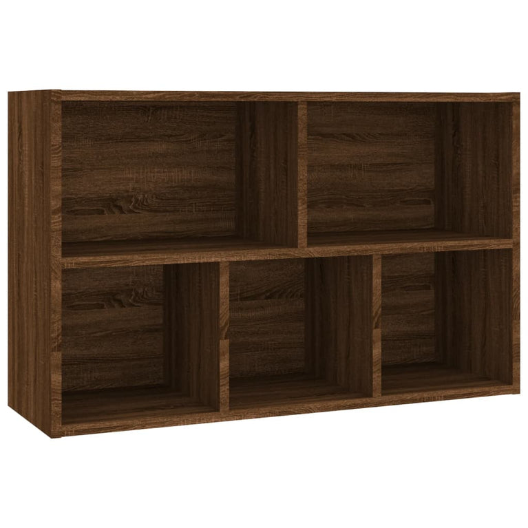 Boekenkast/dressoir 50x25x80 cm bewerkt hout bruin eikenkleur