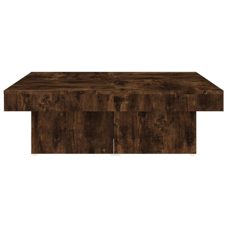 Salontafel 90x90x28 cm bewerkt hout gerookt eikenkleurig MeubelReus