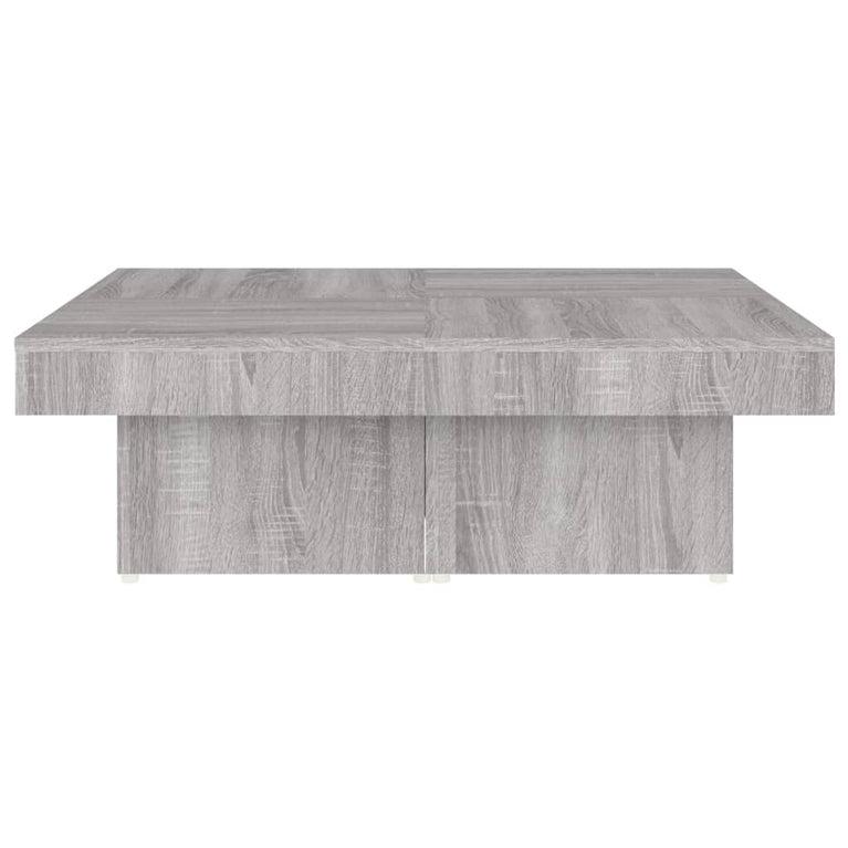 Salontafel 90x90x28 cm bewerkt hout grijs sonoma eikenkleurig MeubelReus