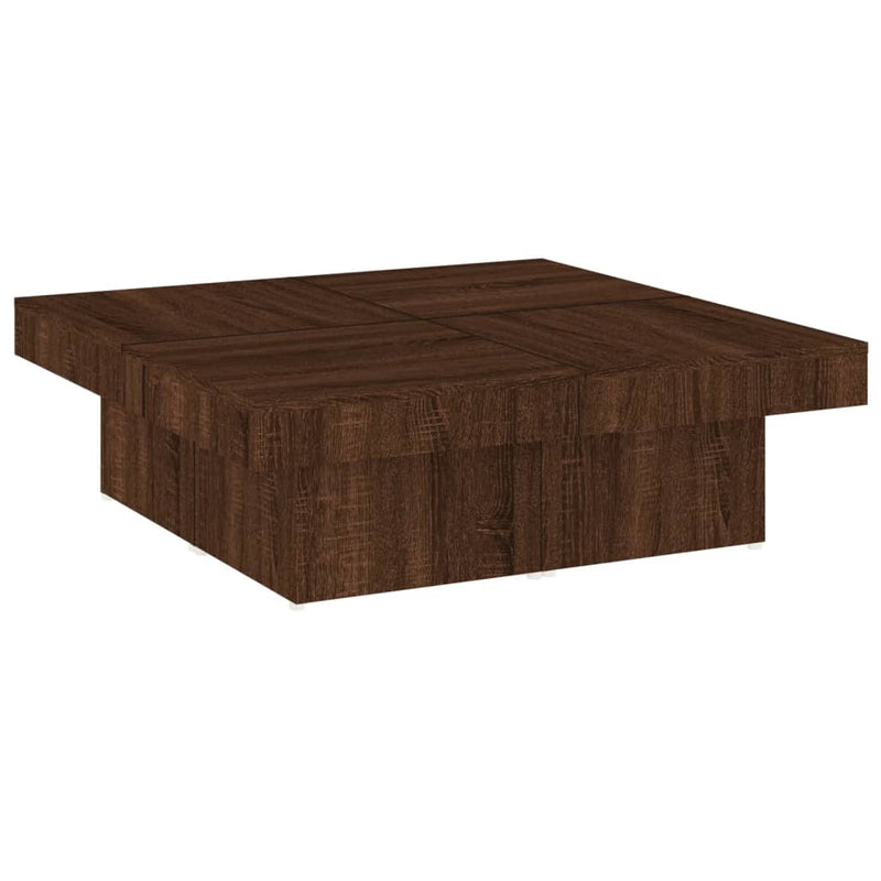 Salontafel 90x90x28 cm bewerkt hout bruin eikenkleur MeubelReus