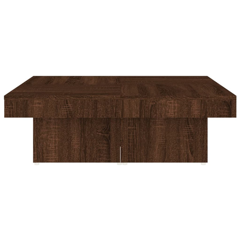 Salontafel 90x90x28 cm bewerkt hout bruin eikenkleur MeubelReus