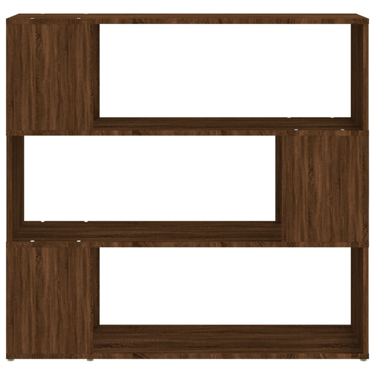 Boekenkast/kamerscherm 100x24x94 cm bruin eikenkleur