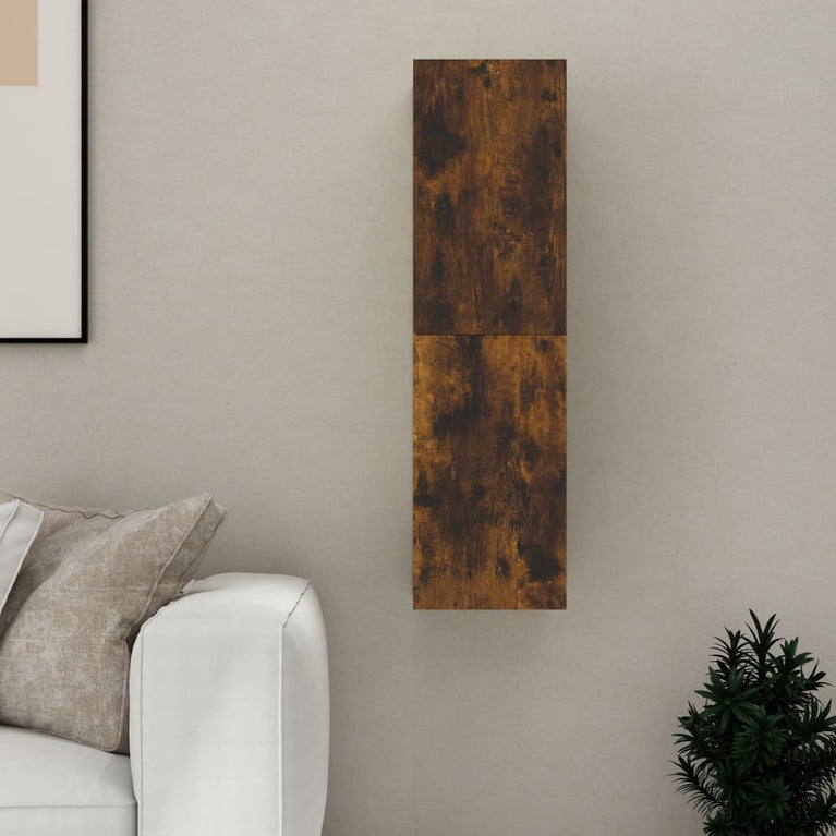 Tv-wandmeubel 30,5x30x110 cm gerookt eikenkleurig MeubelReus