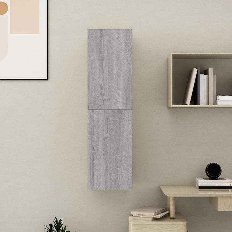Tv-wandmeubel 30,5x30x110 cm grijs sonoma eikenkleurig MeubelReus