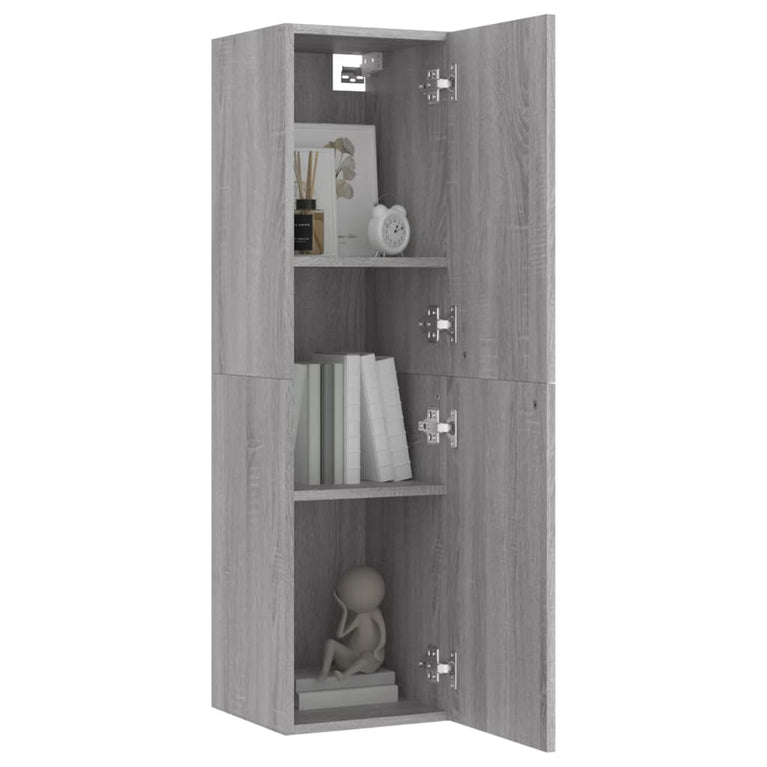 Tv-wandmeubel 30,5x30x110 cm grijs sonoma eikenkleurig MeubelReus