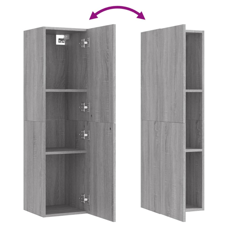 Tv-wandmeubel 30,5x30x110 cm grijs sonoma eikenkleurig MeubelReus