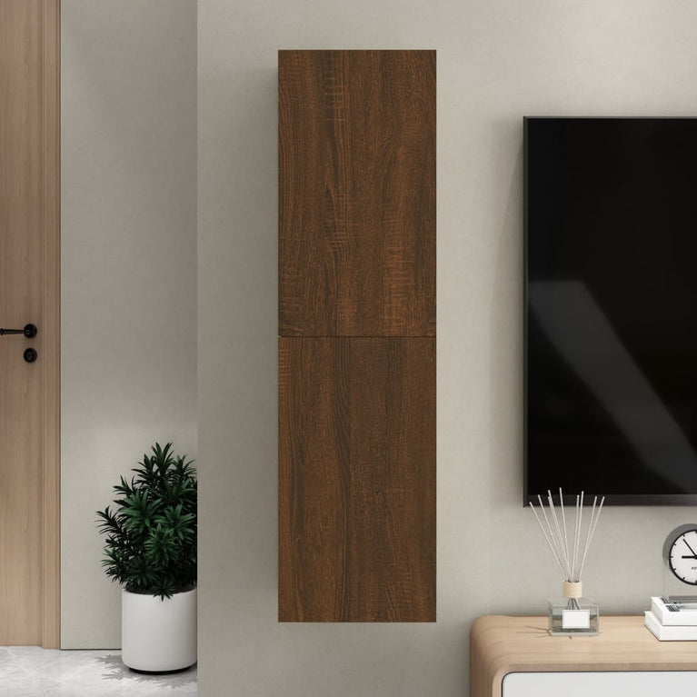 Tv-wandmeubel 30,5x30x110 cm bruin eikenkleur MeubelReus