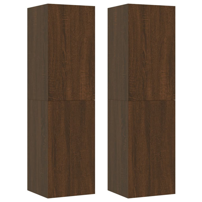 Tv-wandmeubels 2 st 30,5x30x110 cm bruin eikenkleur MeubelReus