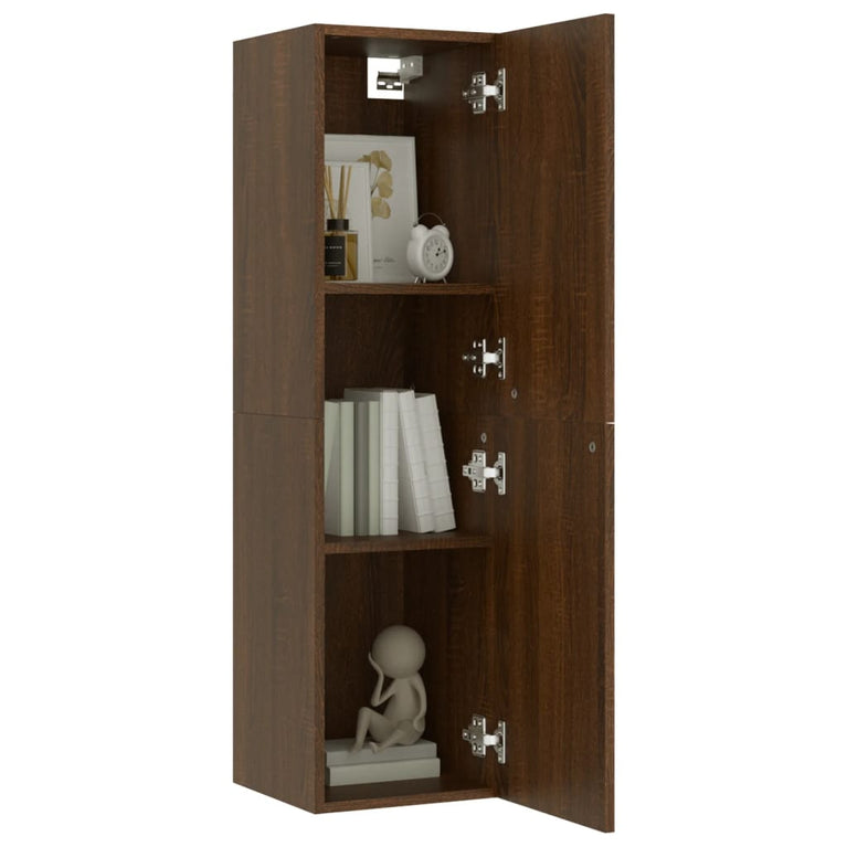 Tv-wandmeubels 2 st 30,5x30x110 cm bruin eikenkleur MeubelReus
