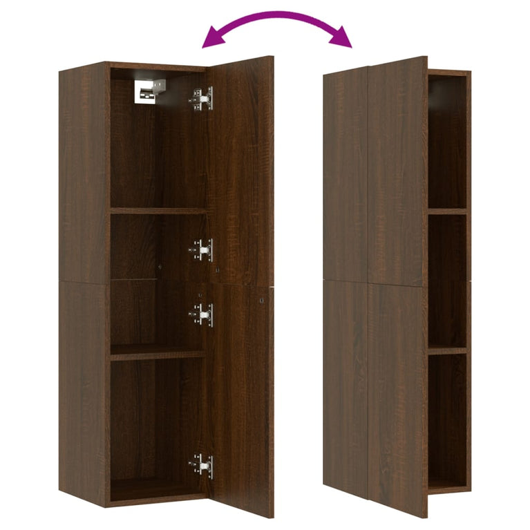 Tv-wandmeubels 2 st 30,5x30x110 cm bruin eikenkleur MeubelReus
