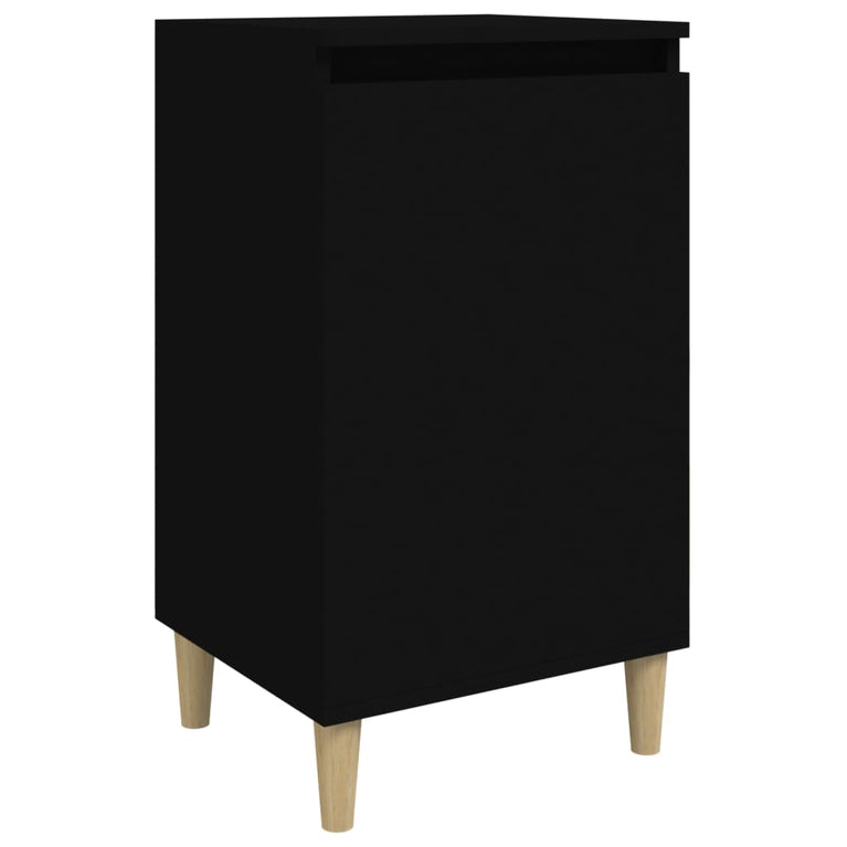 Nachtkastje 40x35x70 cm bewerkt hout zwart MeubelReus