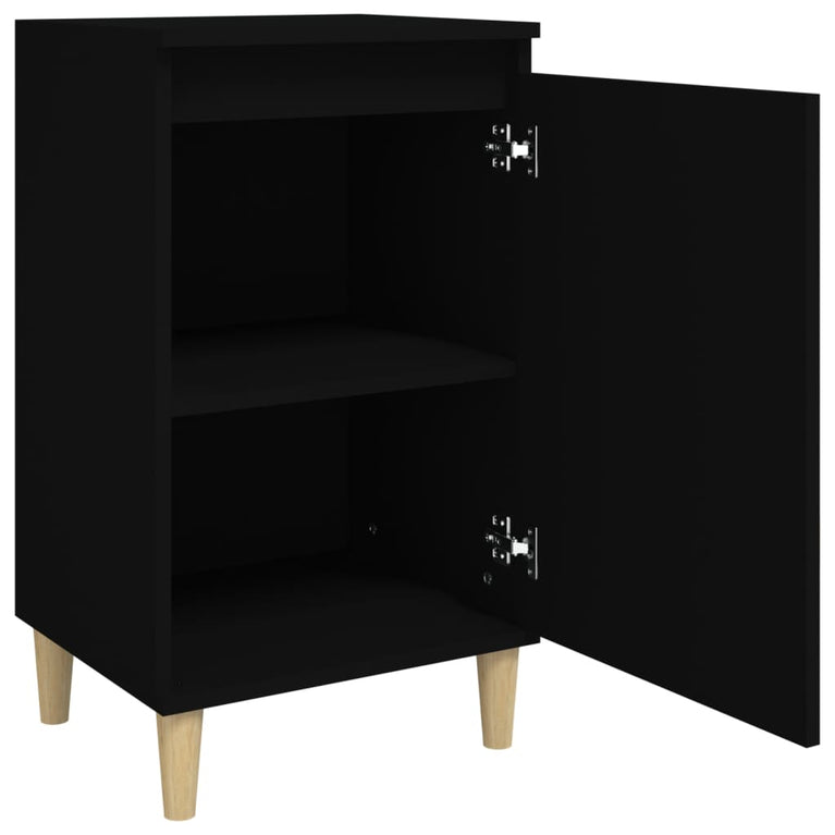 Nachtkastjes 2 st 40x35x70 cm bewerkt hout zwart MeubelReus