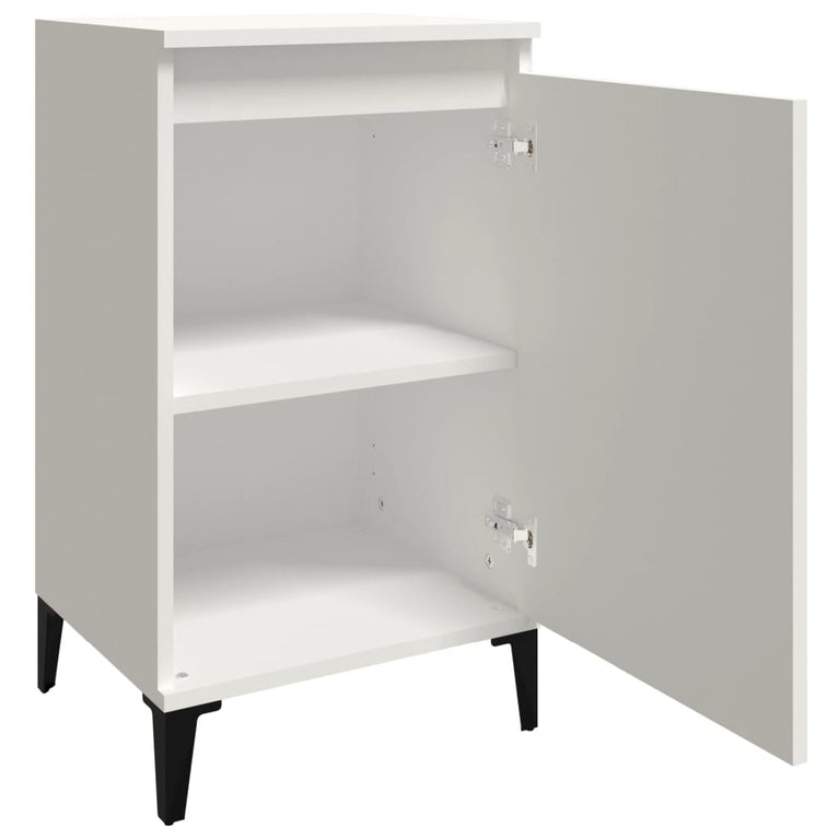 Nachtkastjes 2 st 40x35x70 cm bewerkt hout wit MeubelReus
