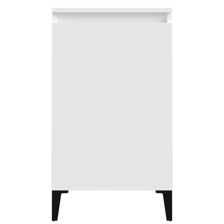 Nachtkastjes 2 st 40x35x70 cm bewerkt hout hoogglans wit MeubelReus