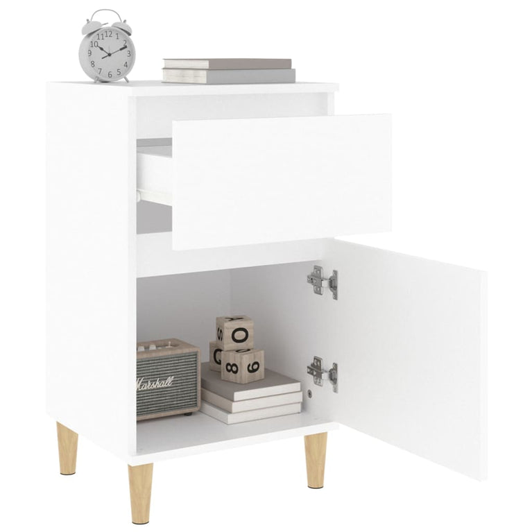 Nachtkastjes 2 st 40x35x70 cm wit MeubelReus
