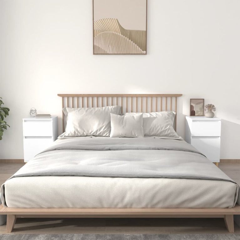 Nachtkastjes 2 st 40x35x70 cm wit MeubelReus
