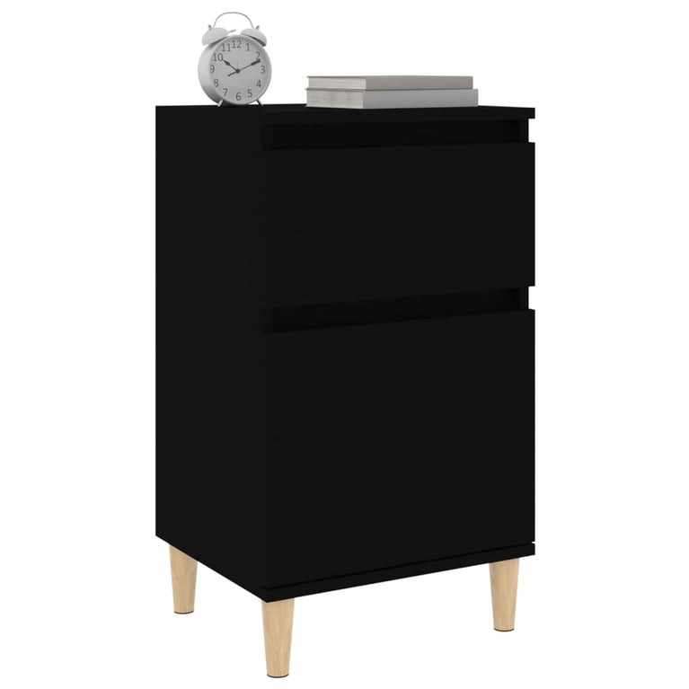 Nachtkastjes 2 st 40x35x70 cm zwart MeubelReus