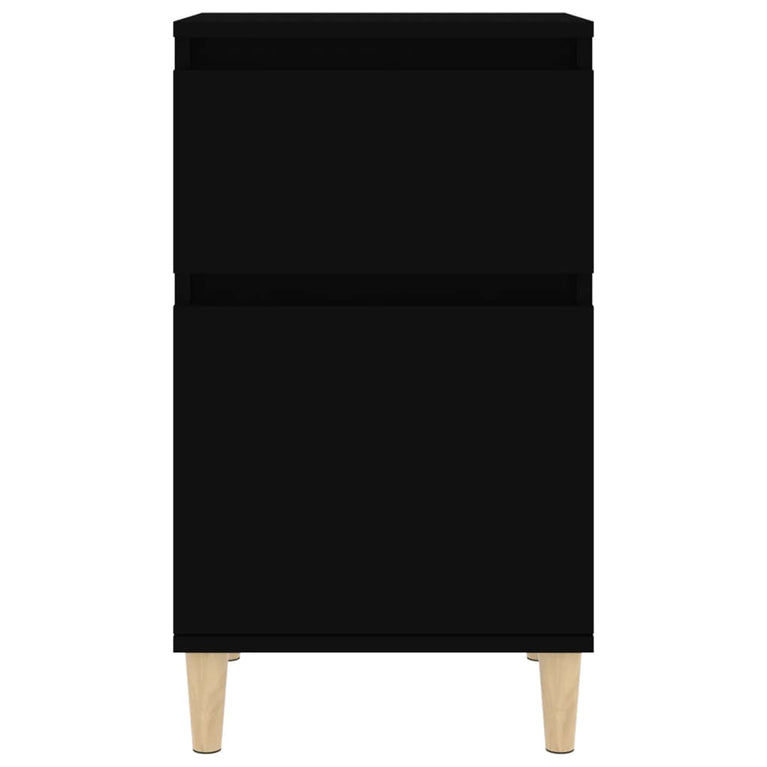 Nachtkastjes 2 st 40x35x70 cm zwart MeubelReus