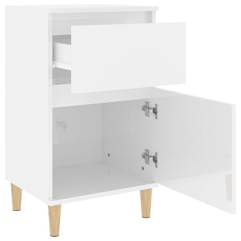 Nachtkastjes 2 st 40x35x70 cm hoogglans wit MeubelReus