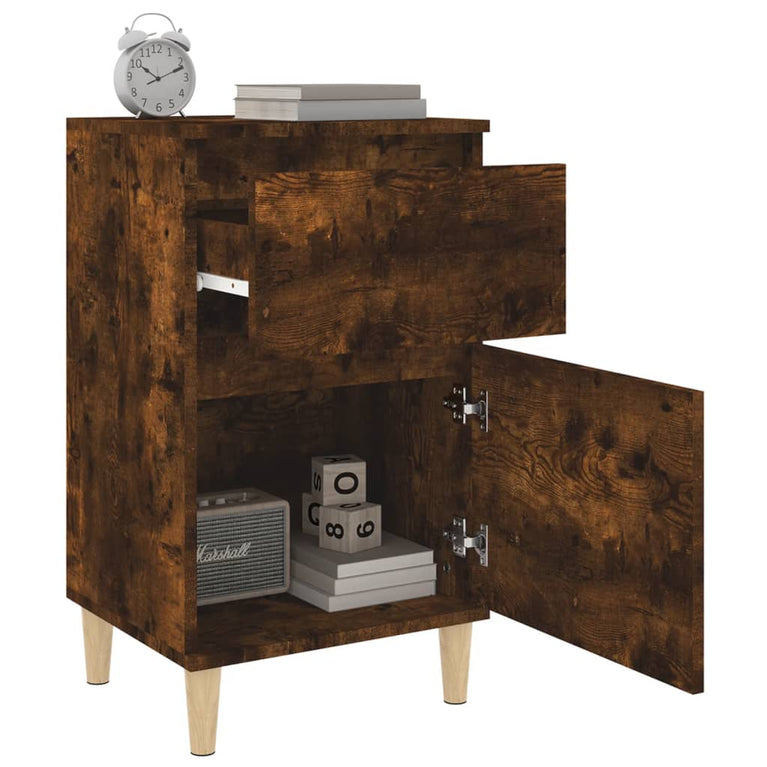 Nachtkastjes 2 st 40x35x70 cm gerookt eikenkleurig MeubelReus