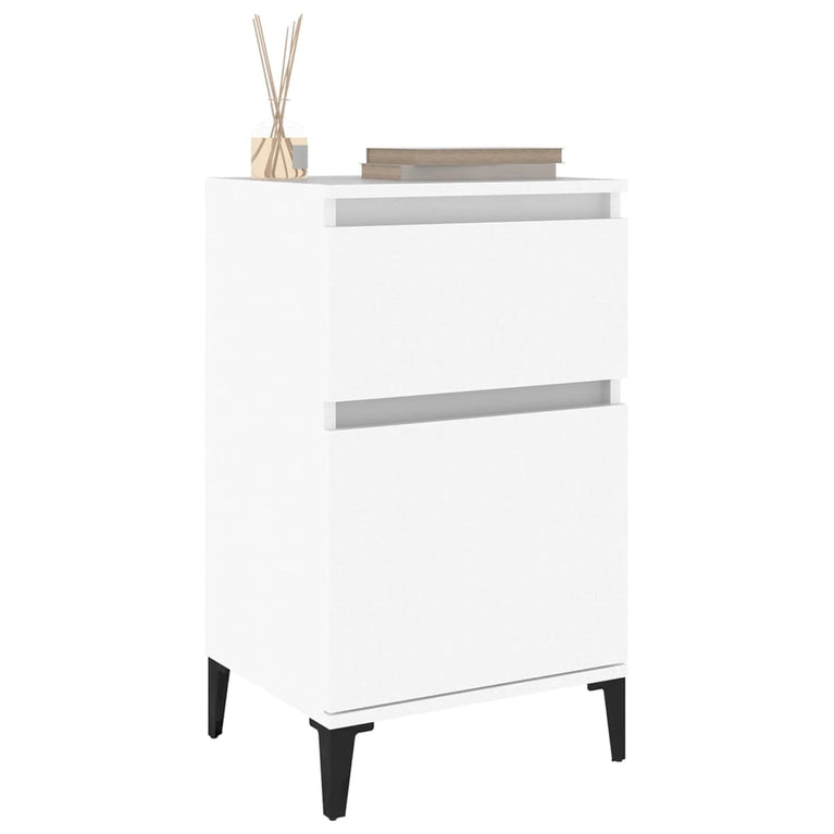 Nachtkastjes 2 st 40x35x70 cm wit MeubelReus