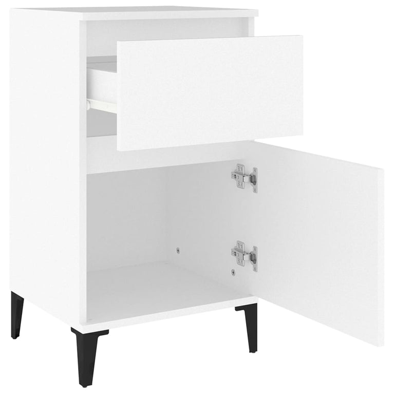 Nachtkastjes 2 st 40x35x70 cm wit MeubelReus