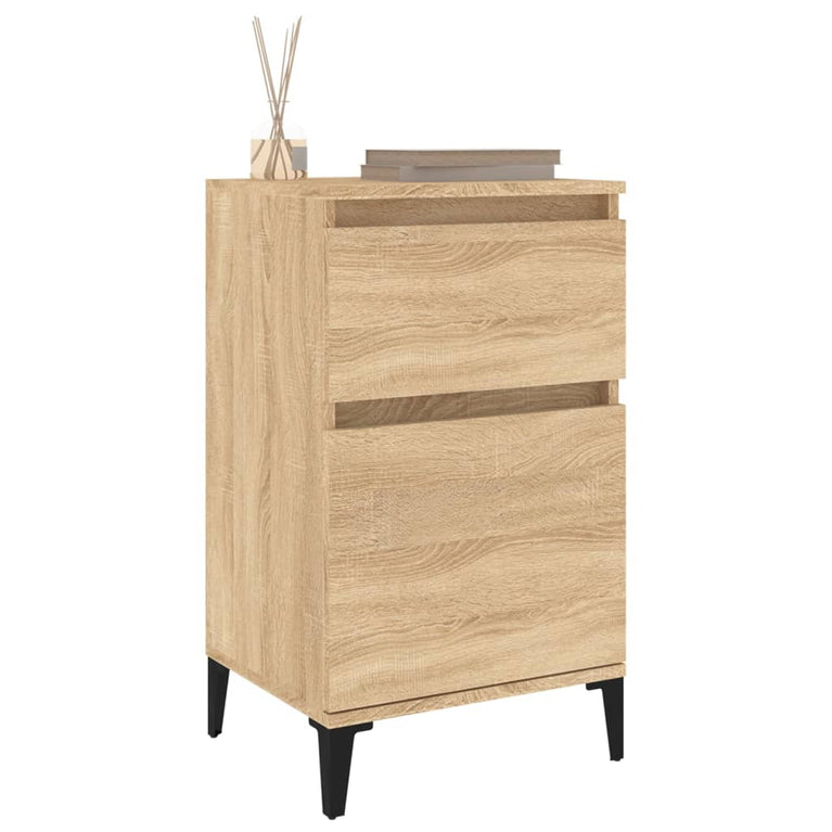 Nachtkastjes 2 st 40x35x70 cm bewerkt hout sonoma eikenkleurig MeubelReus