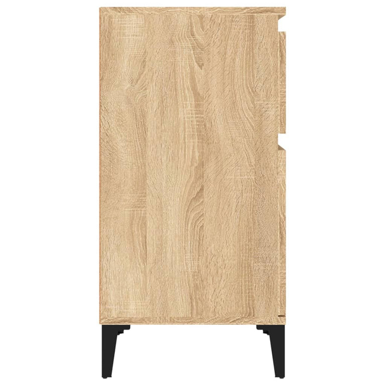 Nachtkastjes 2 st 40x35x70 cm bewerkt hout sonoma eikenkleurig MeubelReus