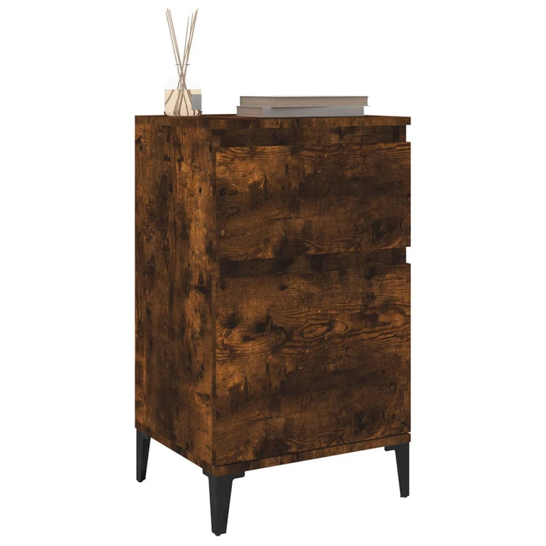 Nachtkastjes 2 st 40x35x70 cm gerookt eikenkleurig MeubelReus
