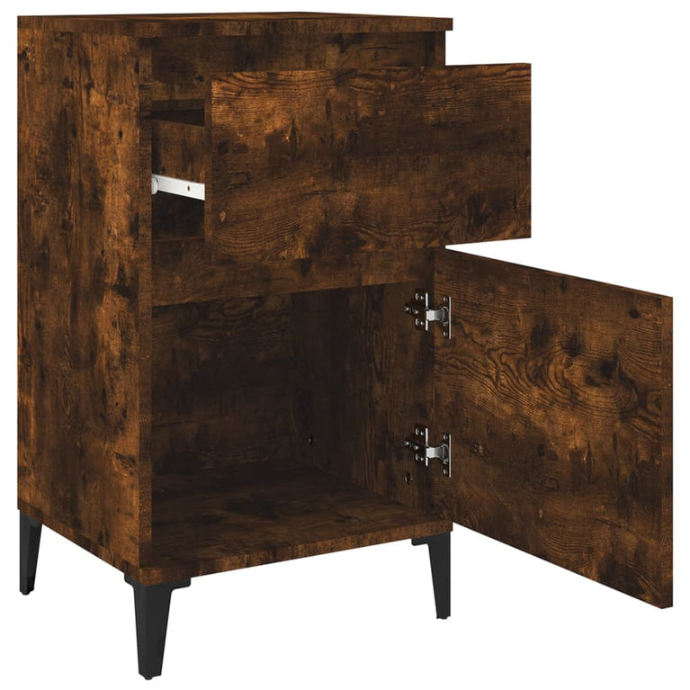 Nachtkastjes 2 st 40x35x70 cm gerookt eikenkleurig MeubelReus