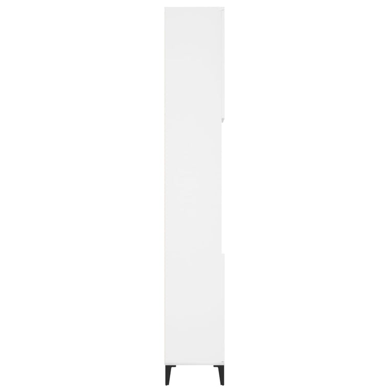 Badkamerkast 30x30x190 cm bewerkt hout wit MeubelReus