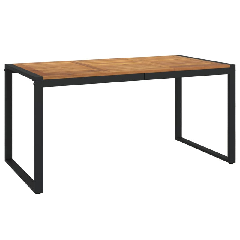 Tuintafel met U-vormige poten 160x80x75 cm massief acaciahout MeubelReus