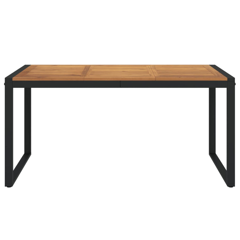 Tuintafel met U-vormige poten 160x80x75 cm massief acaciahout MeubelReus
