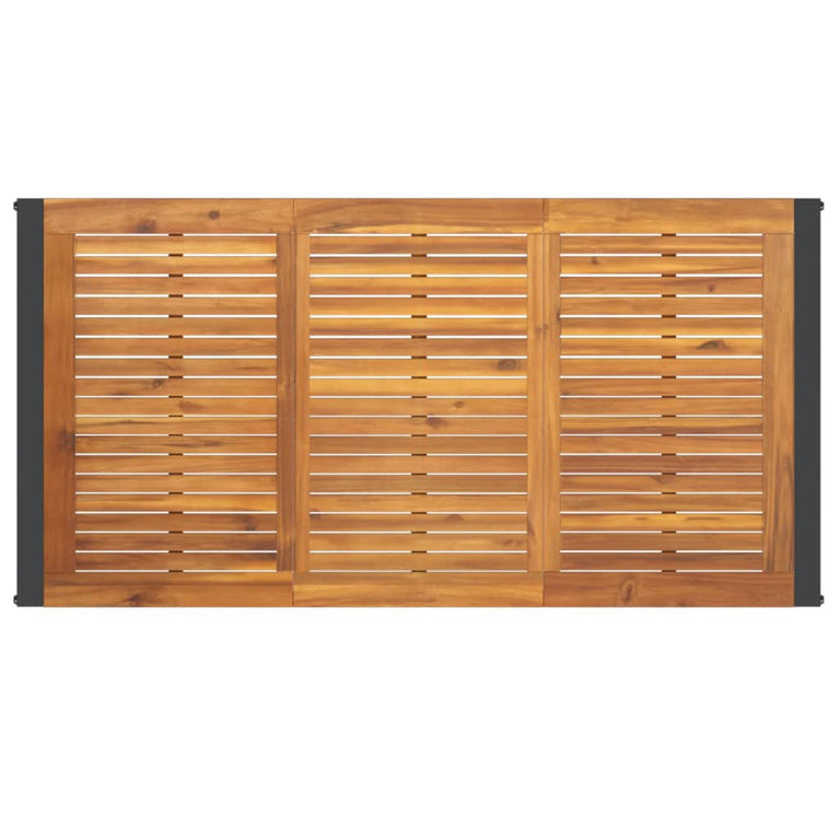 Tuintafel met U-vormige poten 160x80x75 cm massief acaciahout MeubelReus