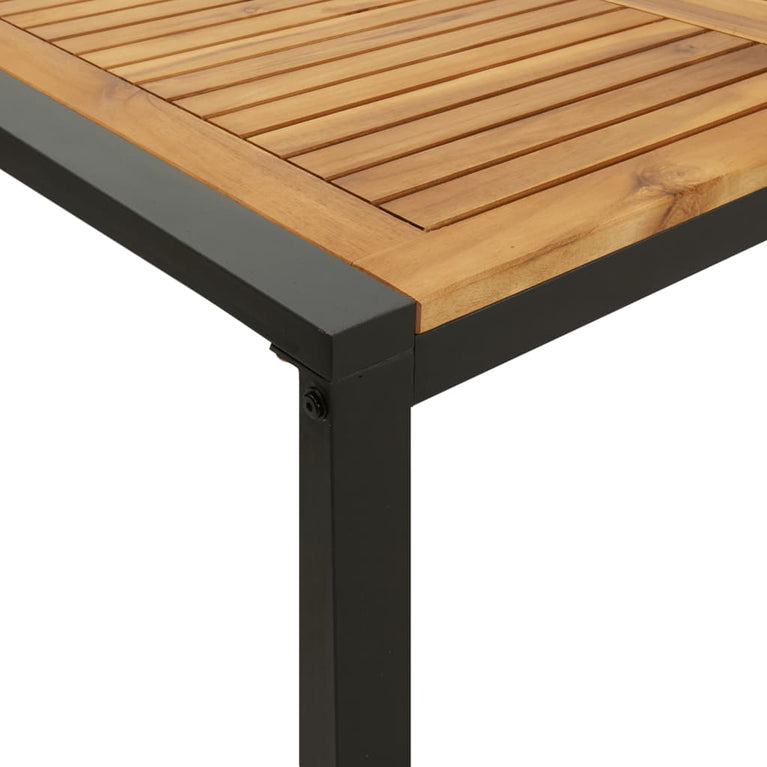 Tuintafel met U-vormige poten 160x80x75 cm massief acaciahout MeubelReus