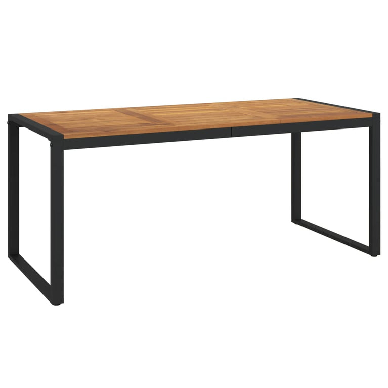 Tuintafel met U-vormige poten 180x90x75 cm massief acaciahout MeubelReus