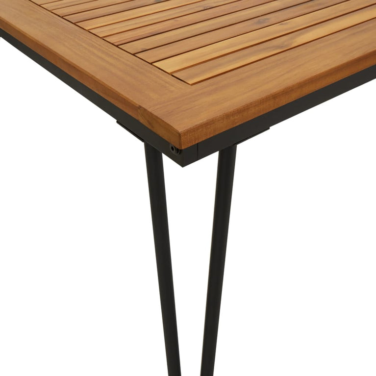 Tuintafel met haarspeldpoten 160x80x75 cm massief acaciahout MeubelReus