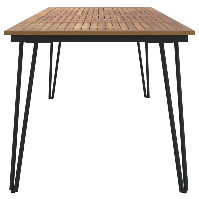 Tuintafel met haarspeldpoten 180x90x75 cm massief acaciahout MeubelReus