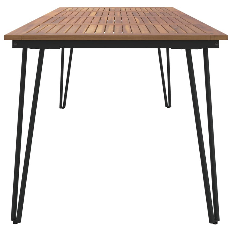Tuintafel met haarspeldpoten 200x90x75 cm massief acaciahout MeubelReus