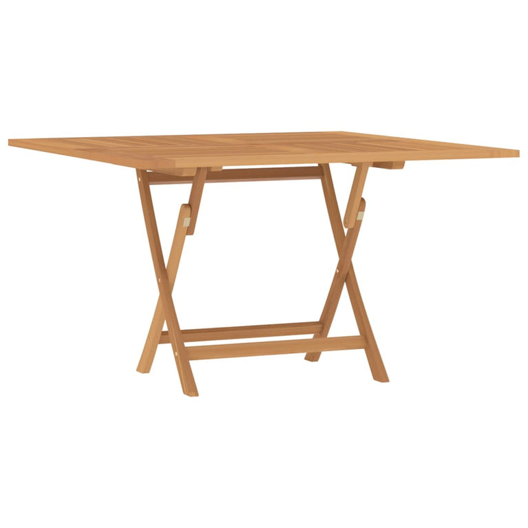 Tuintafel inklapbaar 120x120x75 cm massief teakhout MeubelReus